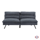 Simmons Manhattan Charcoal Convertible Sofa