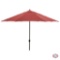 Hampton Bay 11 ft. LED Round Offset Patio Umbrella in Chili Red