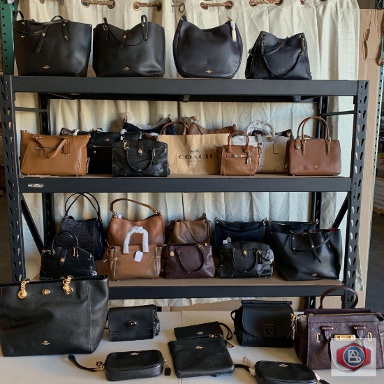 Coach handbags and other brands. sample photo