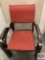 Hampton bay Stacking sling chair Conley chili red fabric 23.2 in W x 26.4 in L x35 in H qty 5