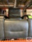 1 LEATHER POWER RECLINER GRAY