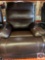 Leather recliner electric color brown