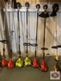 Landscaping tools. Trimmers. 2 RYOBI FULL CRANK 2 CYCLE CAPABLE STRAIGHT GAS SHAFT STRING TRIMMER 2