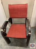 Hampton bay Stacking sling chair Conley chili red fabric 23.2 in W x 26.4 in L x35 in H qty 6