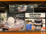 Dish rack set (2) and one GOURMIA Digital Air fryer