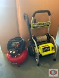 Ryobi 2000psi electric pressure washer. - 1 Porter Cable 150 psi. 6 gal