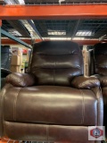 Electric leather recliner color Brown