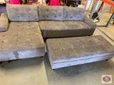 Fabric Sectional 3 pc color gray