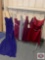 Beautiful party dresses Couture Miss Long strapless color purple size 14 Short color raspberry size