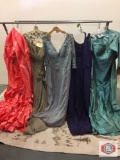 Beautiful party dresses Couture Miss Long color amethyst size 14 Long color aqua size 16 Long color