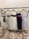 Beautiful party dresses Couture for girls Ivory and green size 6x Ivory and light brown size 8 Ivy