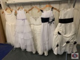 Beautiful Dresses couture Miss for girls size 8 color Ivory/. Size 5 color White/Black. /. Size 5