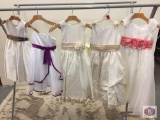 White/purple size 4 Ivy/brown size 4 Ivy/golde size 6 Ivory/ gold size 6 Ivy/coral size 6