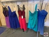 Beautiful dresses couture Miss Size 10 color purp/Blk. /size 12 color Cobalt / size 8 color fuchs /.