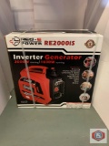 Red- E Power RE2000IS. Inverter Generator 2000w staring 1600w. Running