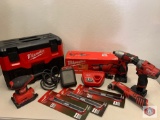 Milwaukee M18 2 gallon Wet/Dry Vacuum/ Milwaukee 1/4? palm sander/ Milwaukee M12 compact Vacuum/