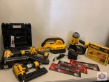 DeWalt 15 coil Roofing Nailer/ DeWalt 20vMax 1/2 Gallon Wet/Dry Vacuum Kit / DeWalt Gyroscopic