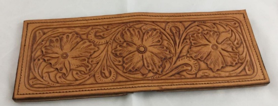 Hand-tooled Leather Wallet by Chuck Templeton