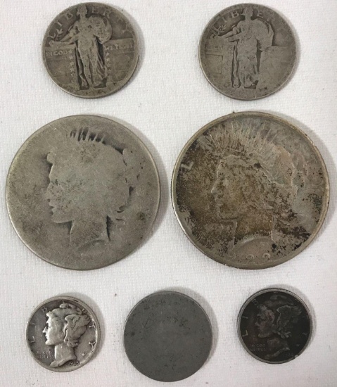 Lot of 7 Silver Coins