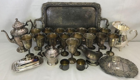 Mixed Lot of 27 Silver Plated Pieces