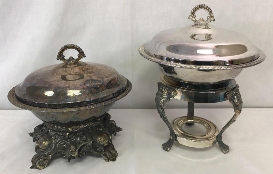 2 Silver Plated Food Warmers