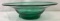 Green Blown Glass Low Bowl