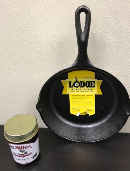 8" Cast Iron Skillet by Lodge and Blackberry Jam