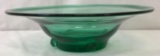 Green Blown Glass Low Bowl