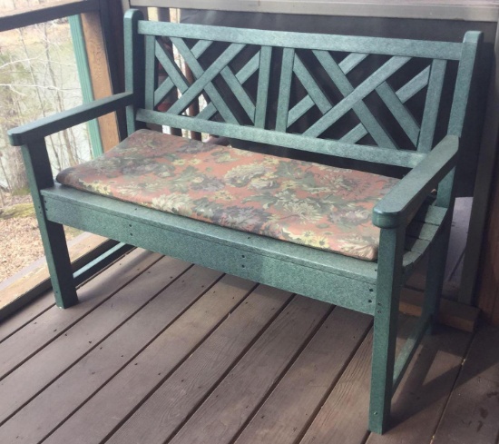 Polywood Bench with Cushion