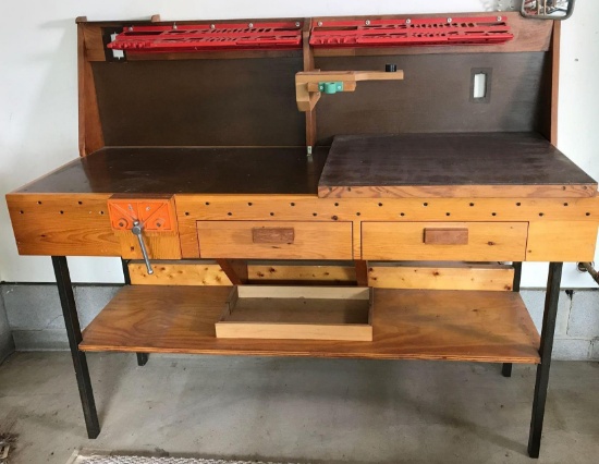 2 Drawer Work Bench with Vice