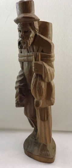 Wood Carved Peasant Figurine