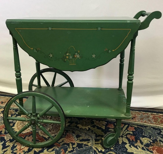 Rolling Drop Leaf Table Cart