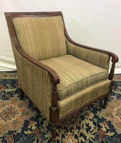 Bergere Chair with carved relief detailing