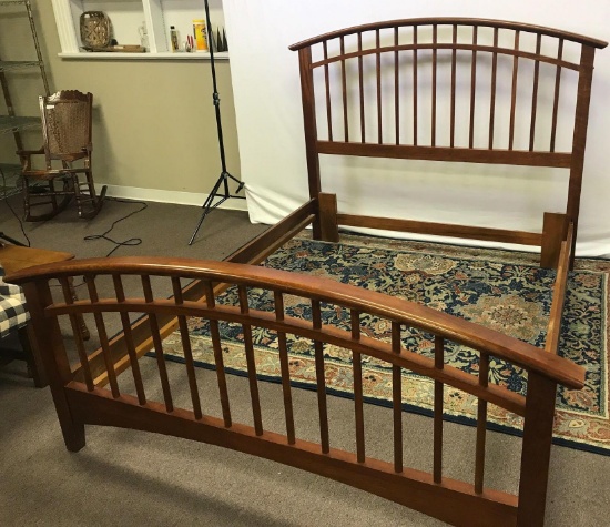 Crescent Cherry Queen Bed