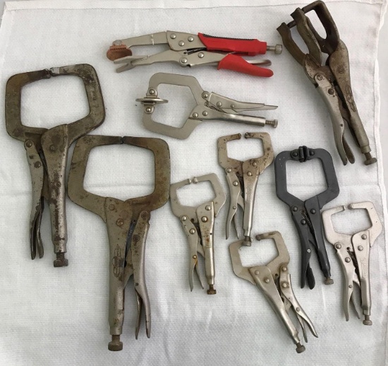 (10) Assorted Locking Grip Pliers