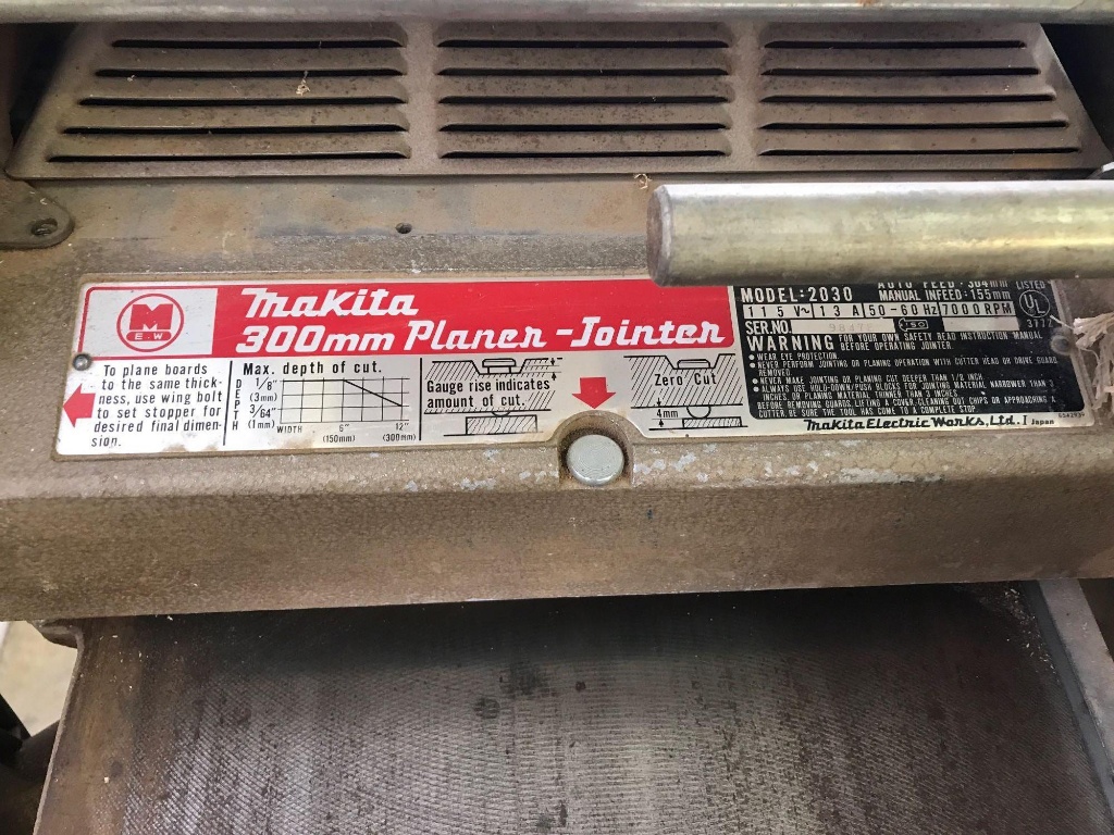 makita 300mm planer jointer model 2030