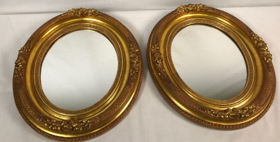 Pair of Gilted Mirrors by Borghese