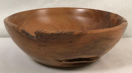 Rustic hand-turned Wood Apple Bowl by Vince Zaccardi (2016)
