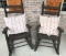 (2) Wood Ladder Back Rocking Chairs