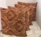 (4) Red/Gold Throw Pillows