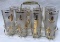 Set of 8 Mid-century Libbey Frosted Gold Leaf Tumblers in Caddy