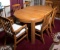 Oak Dining Table with (6) Chairs and (2) Leaves by Keller