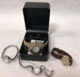 Vintage Elgin Watch, Timex Watch and (2) Fashion Watches