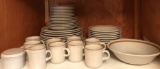 Set of Stoneware Dishes: Service for 8 & Serving Pieces