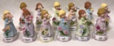 Set of (12) Porcelain 'Angel of the Month' Figurines