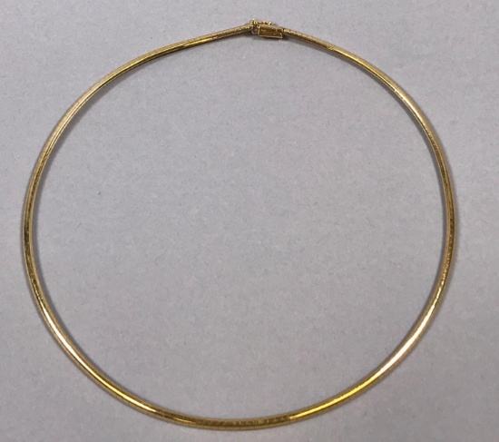 14k Gold Omega Chain Necklace (Italy)