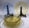 (2) Depression Glass Platters, plus