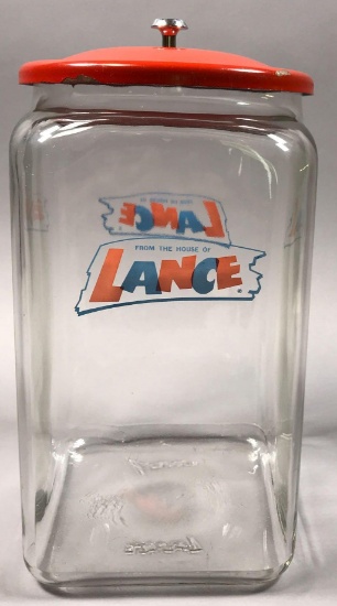 Large Vintage Lance Jar with Lid