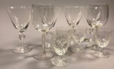 Assorted Crystal Goblets with (4) Cordials