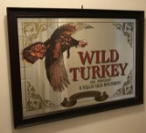Framed Bar Mirror: Wild Turkey (LPO)